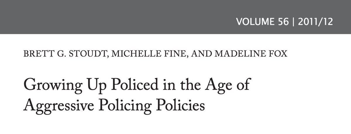 Growing Up Policed in the Age of Aggressive Policing Policies