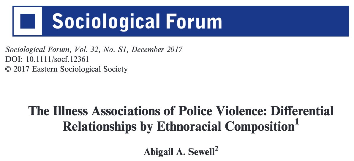 The Illness Associations of Police Violence: Differential Relationships by Ethnoracial Composition