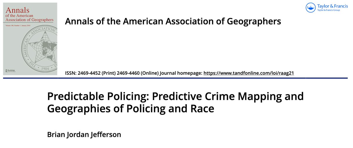 Predictable Policing: Predictive Crime Mapping and Geographies of Policing and Race