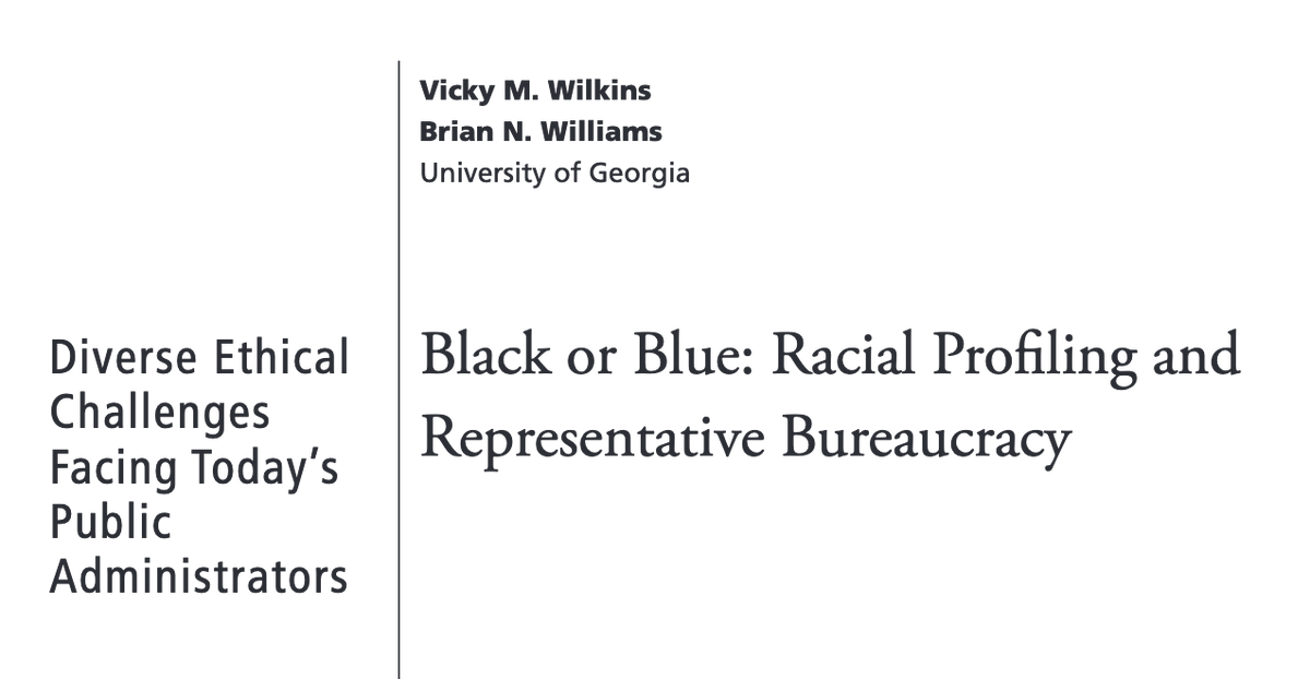 Black or Blue: Racial Profiling and Representative Bureaucracy