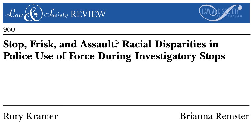 Stop, Frisk, and Assault? Racial Disparities in Police Use of Force During Investigatory Stops