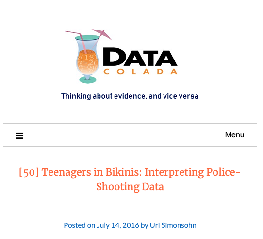 Teenagers in Bikinis: Interpreting Police-Shooting Data