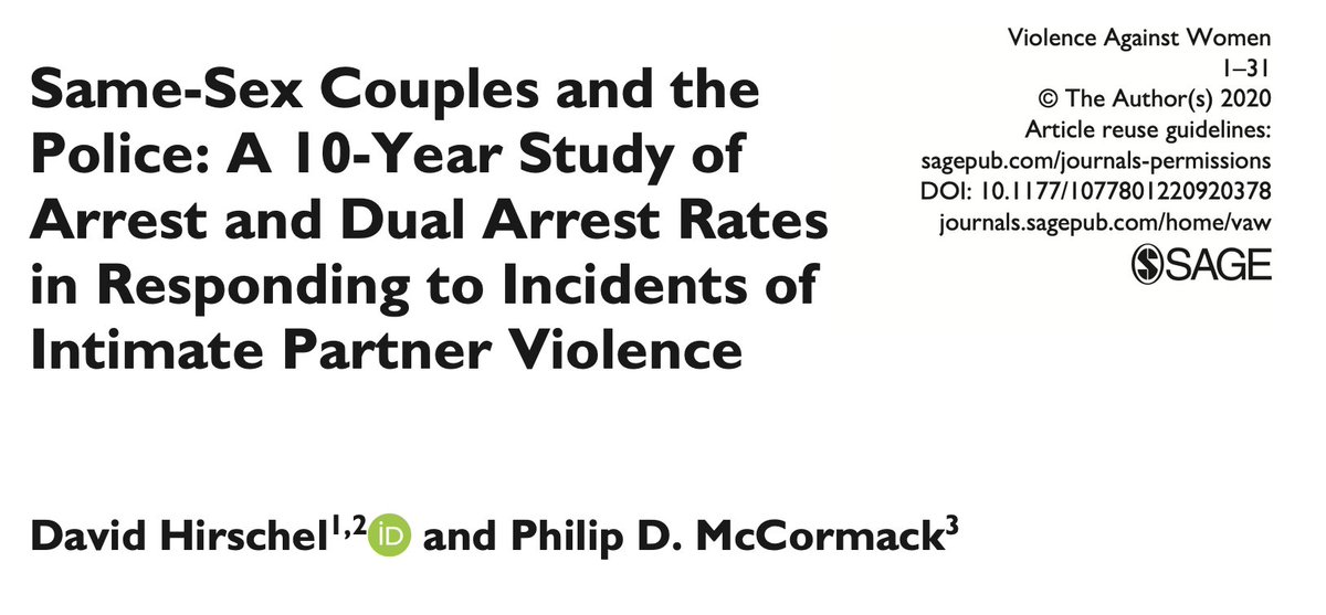 Same-Sex Couples and the Police: A 10-Year Study of Arrest and Dual Arrest Rates in Responding to Incidents of Intimate Partner Violence