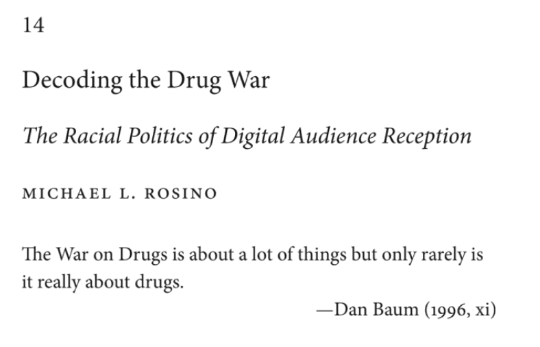 Decoding the Drug War: The Racial Politics of Digital Audience Reception