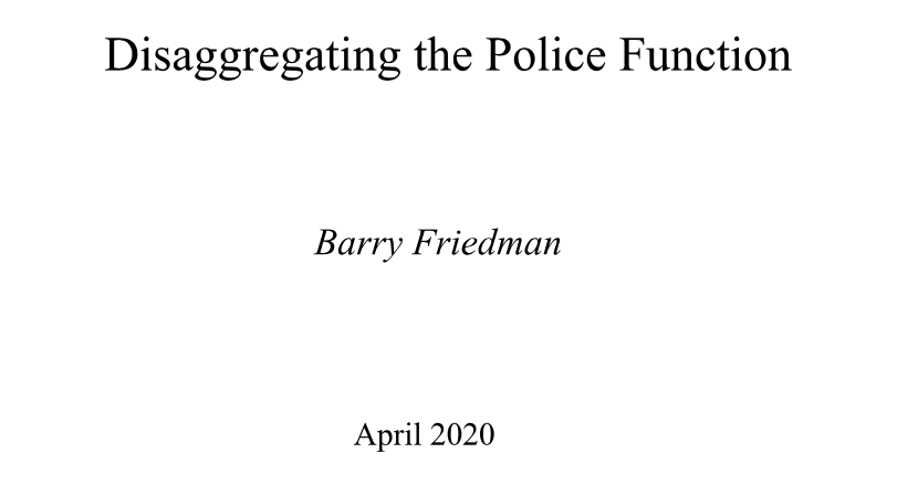 Disaggregating the Police Function