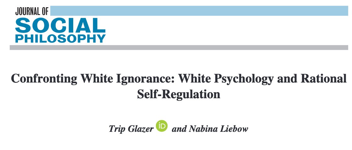 Confronting White Ignorance: White Psychology and Rational Self-Regulation