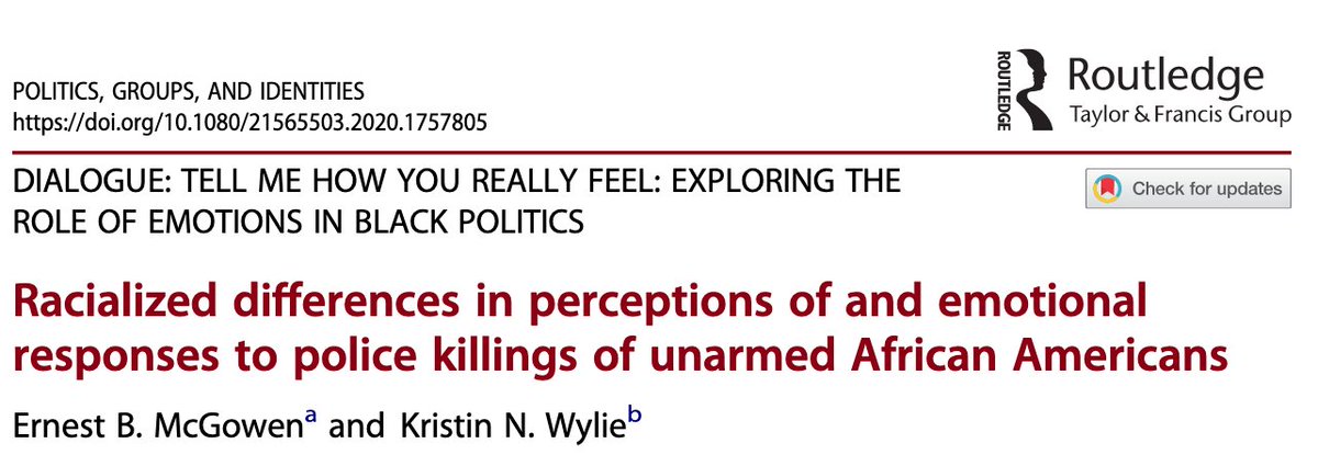 Racialized Differences in Perceptions of and Emotional Responses to Police Killings of Unarmed African Americans