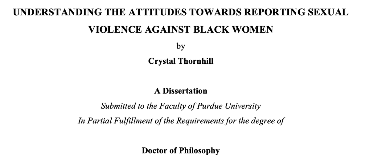 Understanding the Attitudes Towards Reporting Sexual Violence Against Black Women