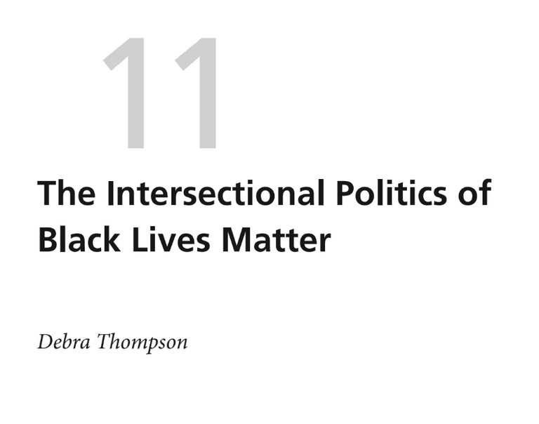 The Intersectional Politics of Black Lives Matter