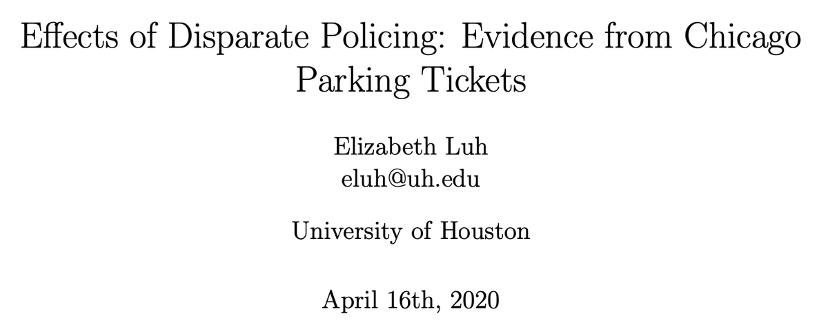 Disparate Fine Collection: Evidence using Chicago Parking Tickets