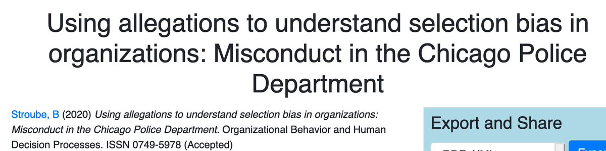 Using Allegations to Understand Selection Bias in Organizations: Misconduct in the Chicago Police Department