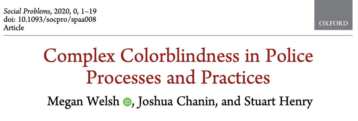 Complex Colorblindness in Police Processes and Practices