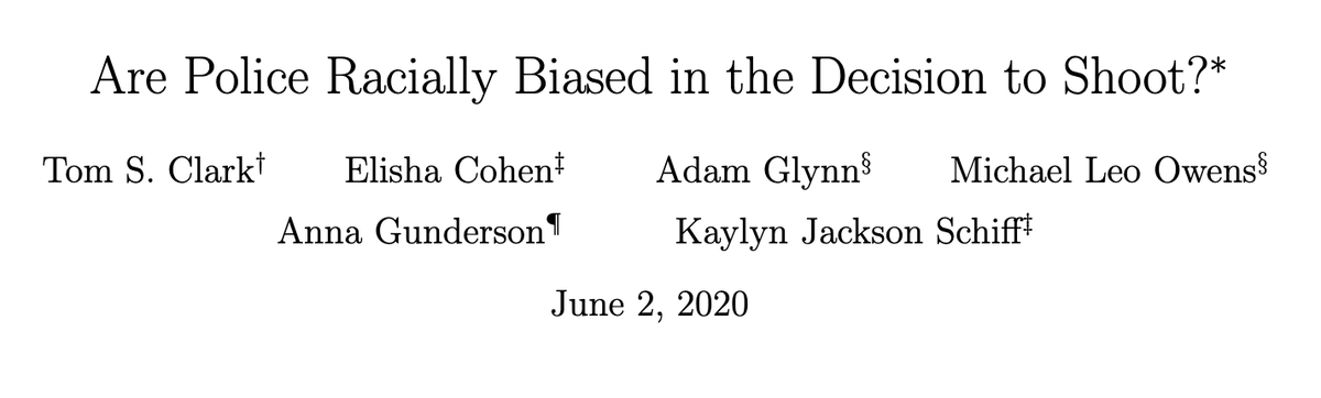 Are Police Racially Biased in the Decision to Shoot?