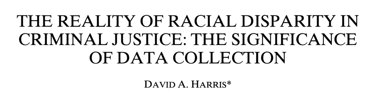 The Reality of Racial Disparity in Criminal Justice: The Significance of Data Collection