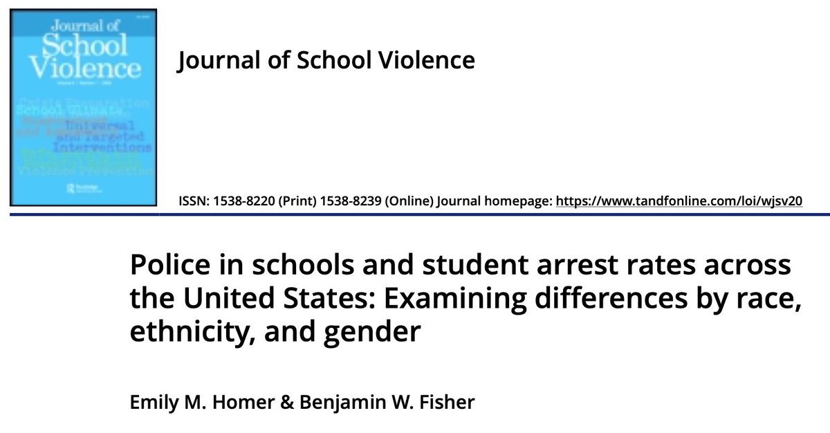 Police in Schools and Student Arrest Rates Across the United States: Examining Differences by Race, Ethnicity, and Gender