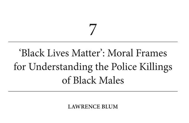 “Black Lives Matter”: Moral Frames for Understanding the Police Killings of Black Males