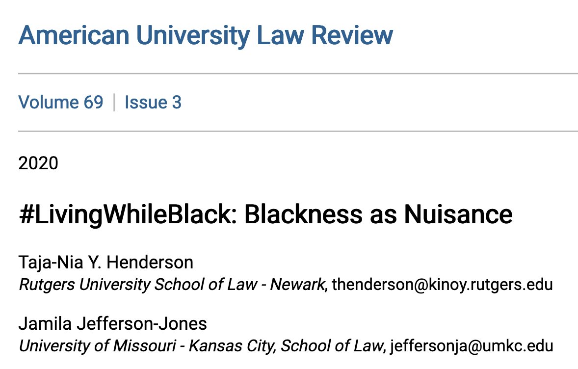 #LivingWhileBlack: Blackness as Nuisance