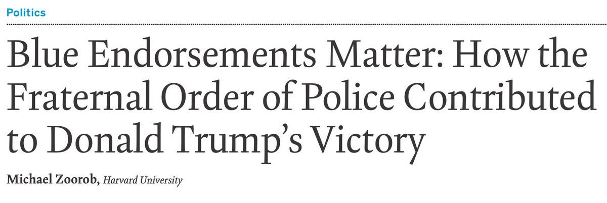 Blue Endorsements Matter: How the Fraternal Order of Police Contributed to Donald Trump’s Victory