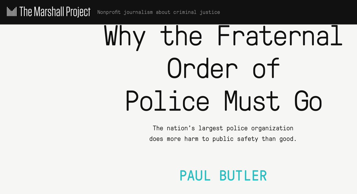 Why the Fraternal Order of Police Must Go