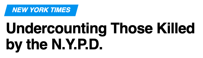 Undercounting those killed by the NYPD