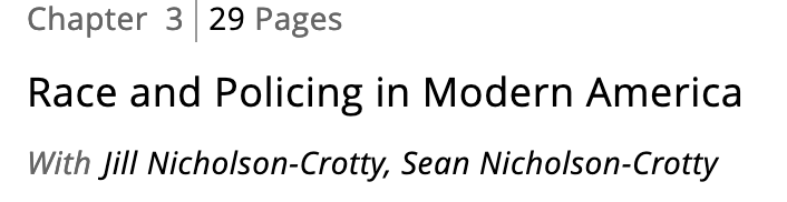 Race and Policing in Modern America