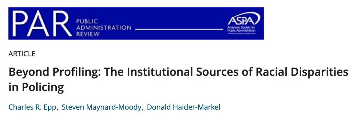 Beyond Profiling: The Institutional Sources of Racial Disparities in Policing