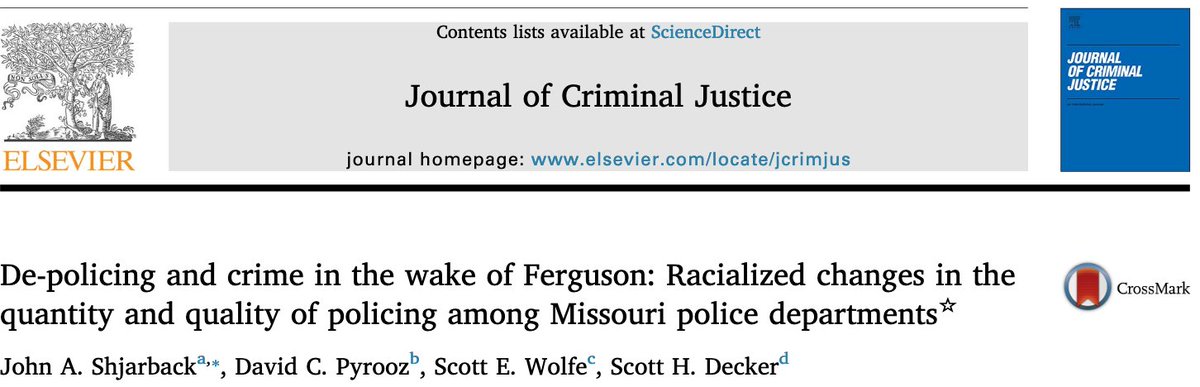 De-Policing and Crime in the Wake of Ferguson: Racialized Changes in the Quantity and Quality of Policing Among Missouri Police Departments