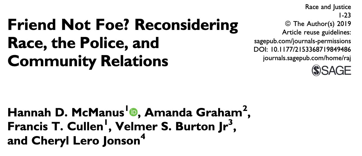 Friend Not Foe? Reconsidering Race, the Police, and Community Relations