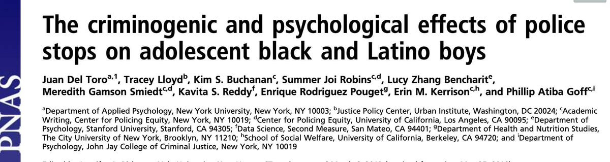 The Criminogenic and Psychological Effects of Police Stops on Adolescent Black and Latino Boys