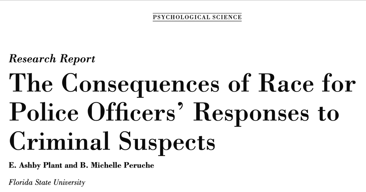The Consequences of Race for Police Officers’ Responses to Criminal Suspects