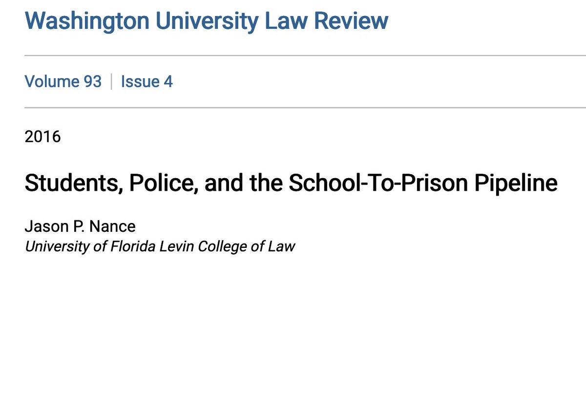 Students, Police, and the School-To-Prison Pipeline