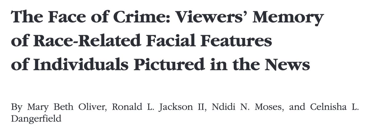 The Face of Crime: Viewers’ Memory of Race-Related Facial Features of Individuals Pictured in the News