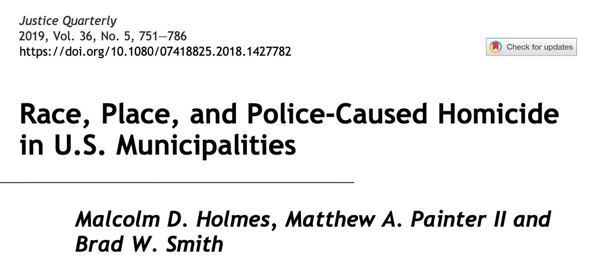 Race, Place, and Police-Caused Homicide in U.S. Municipalities