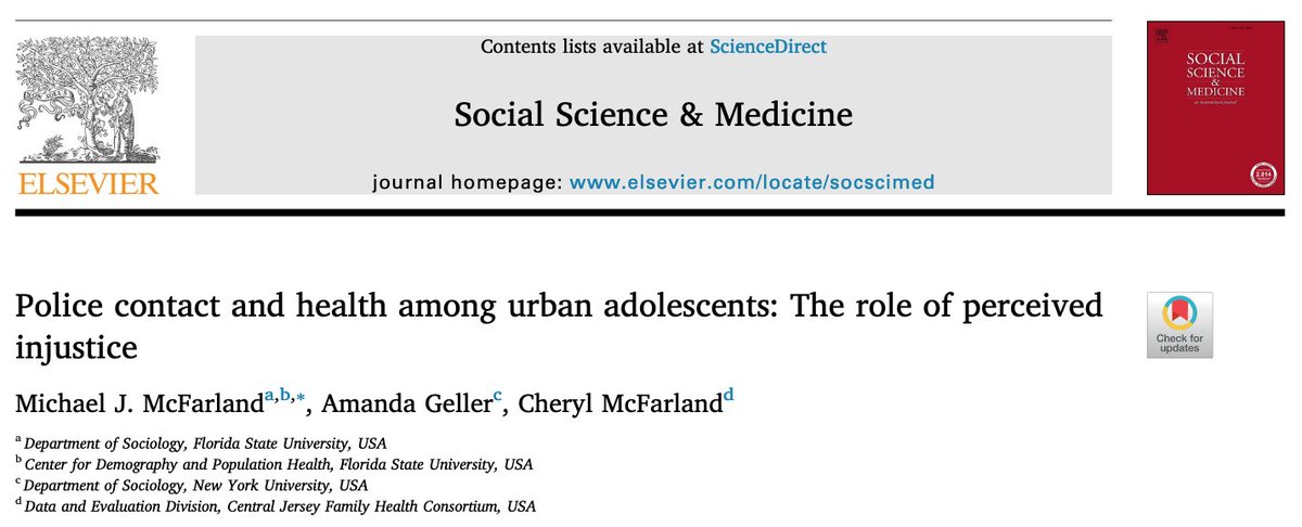 Police Contact and Health Among Urban Adolescents: The Role of Perceived Injustice