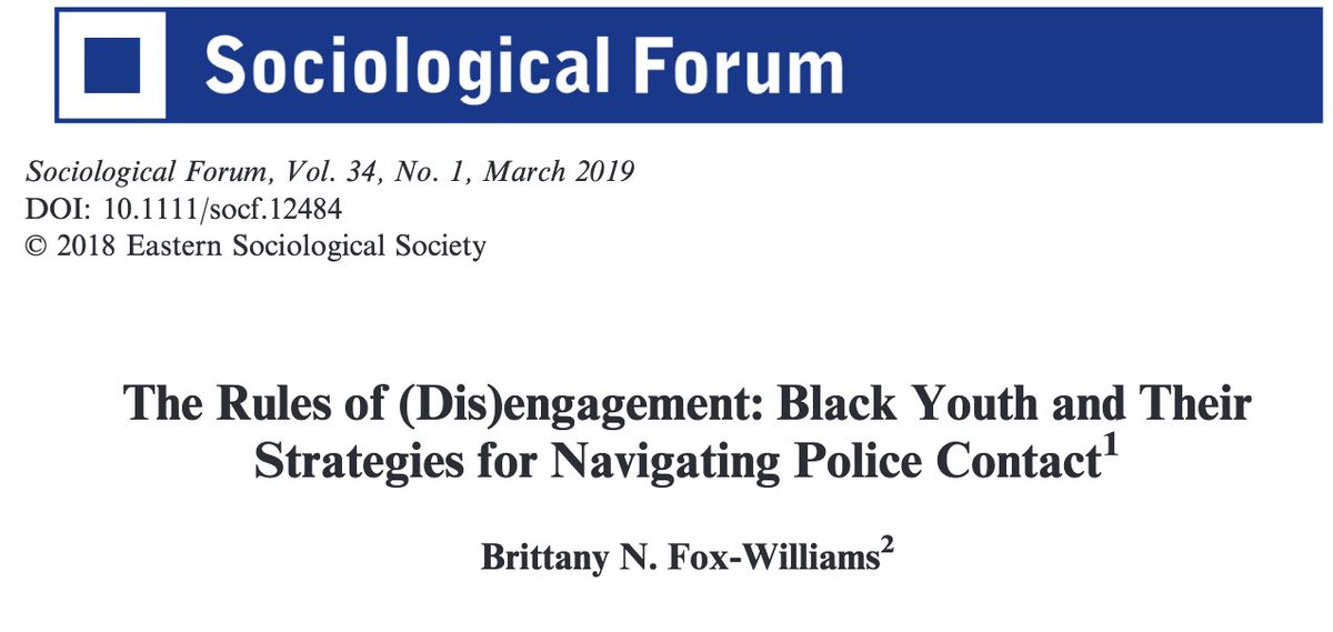 The Rules of (Dis)engagement: Black Youth and Their Strategies for Navigating Police Contact