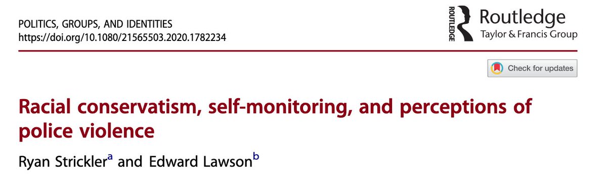 Racial Conservatism, Self-Monitoring, and Perceptions of Police Violence