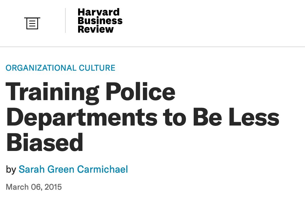 Training Police Departments to Be Less Biased