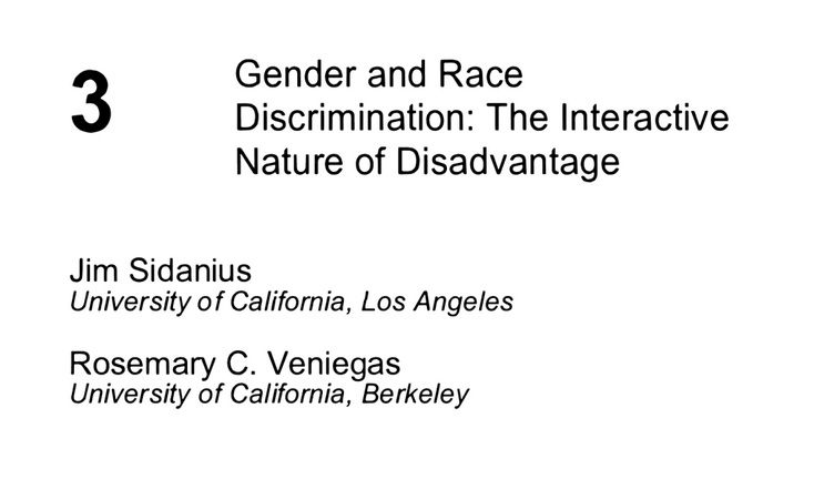 Gender and Race Discrimination: The Interactive Nature of Disadvantage