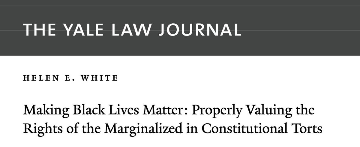 Making Black Lives Matter: Properly Valuing the Rights of the Marginalized in Constitutional Torts