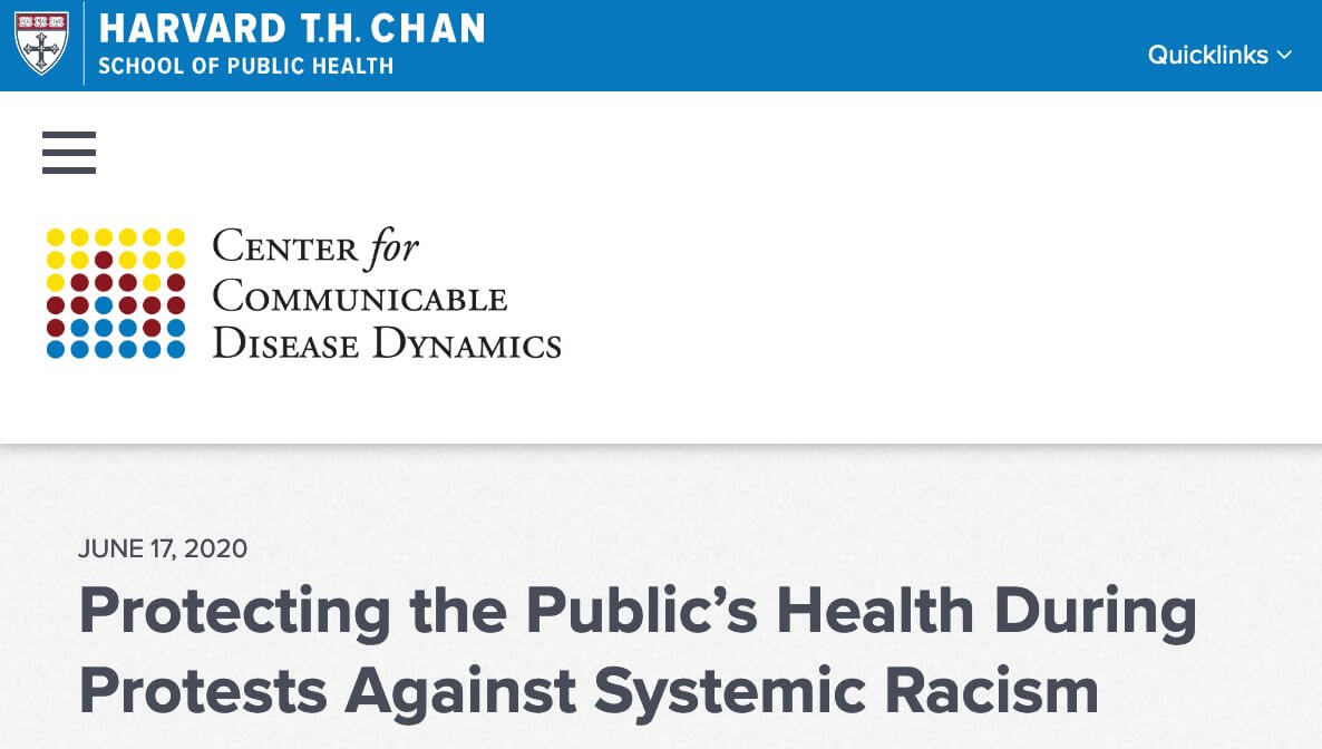 Protecting the Public’s Health During Protests Against Systemic Racism