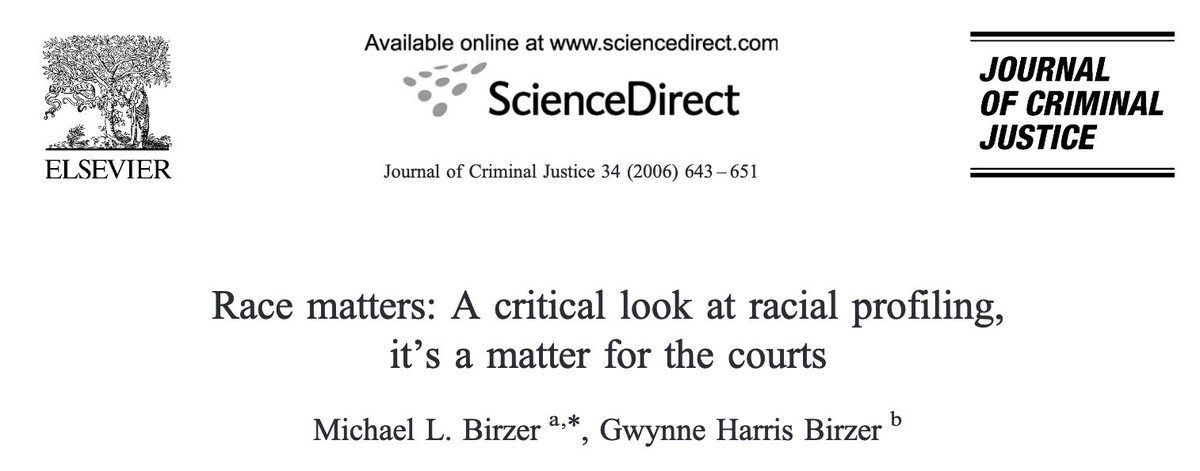 Race Matters: A Critical Look at Racial Profiling, It's a Matter for the Courts