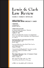 Lewis & Clark Law Review cover image