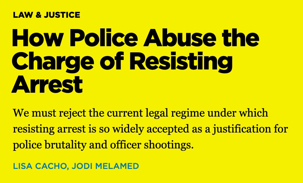 How Police Abuse the Charge of Resisting Arrest