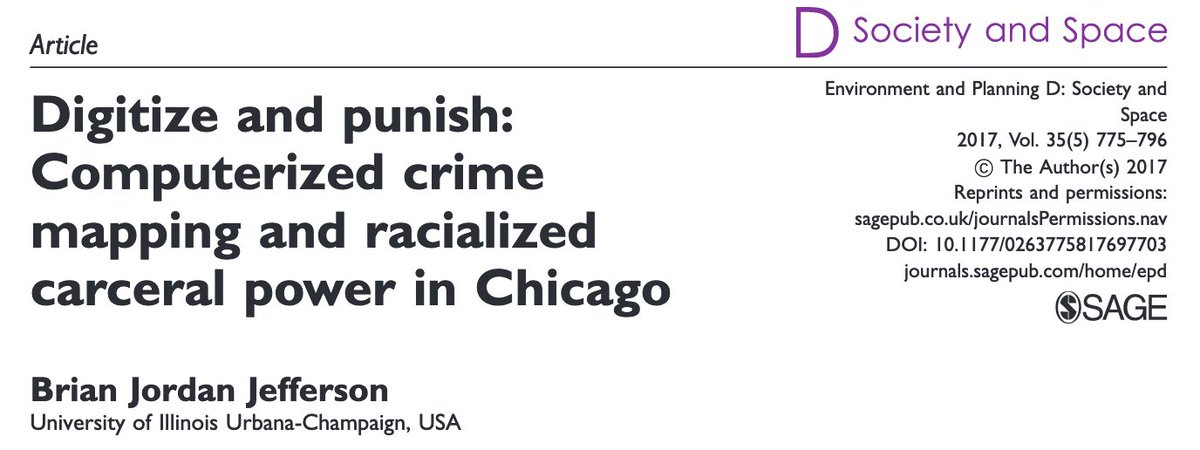 Digitize and Punish: Computerized Crime Mapping and Racialized Carceral Power in Chicago