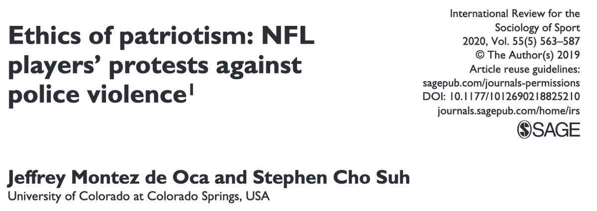 Ethics of Patriotism: NFL Players’ Protests Against Police Violence