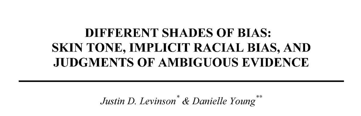 Different Shades of Bias: Skin Tone, Implicit Racial Bias, and Judgments of Ambiguous Evidence