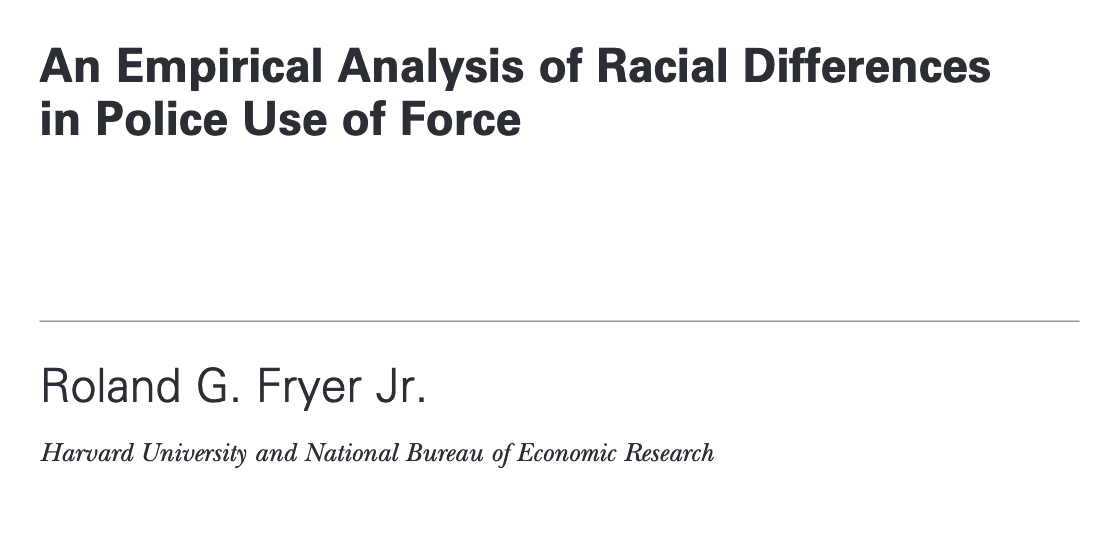 An Empirical Analysis of Racial Differences in Police Use of Force