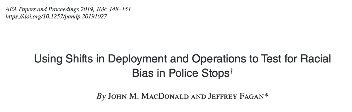 Using Shifts in Deployment and Operations to Test for Racial Bias in Police Stops