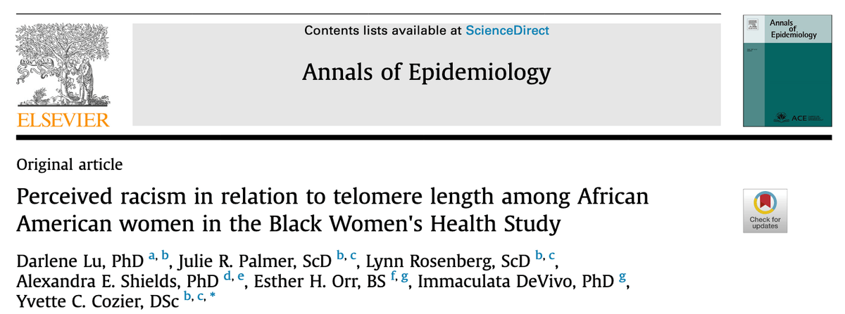 Perceived Racism in Relation to Telomere Length Among African American Women in the Black Women's Health Study