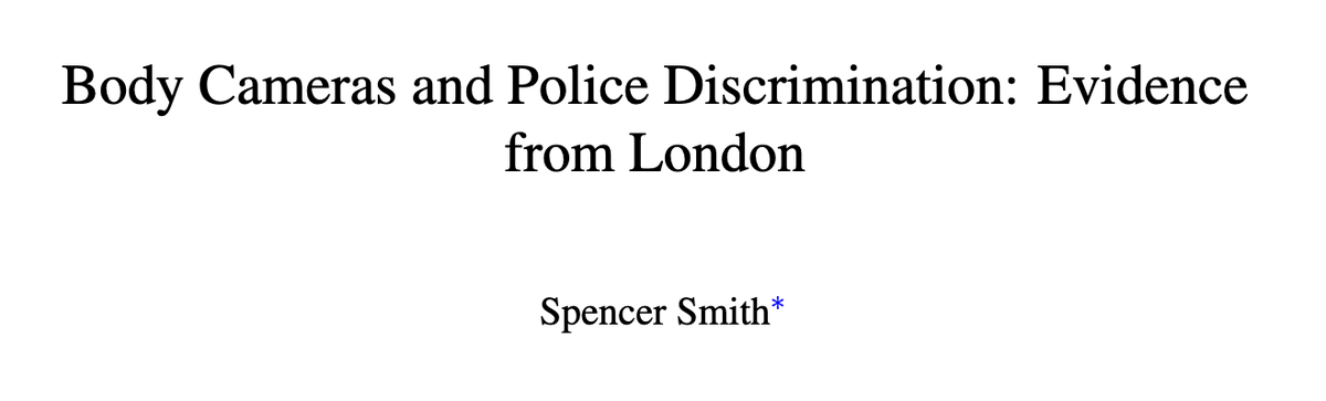 Body Cameras and Police Discrimination: Evidence from London